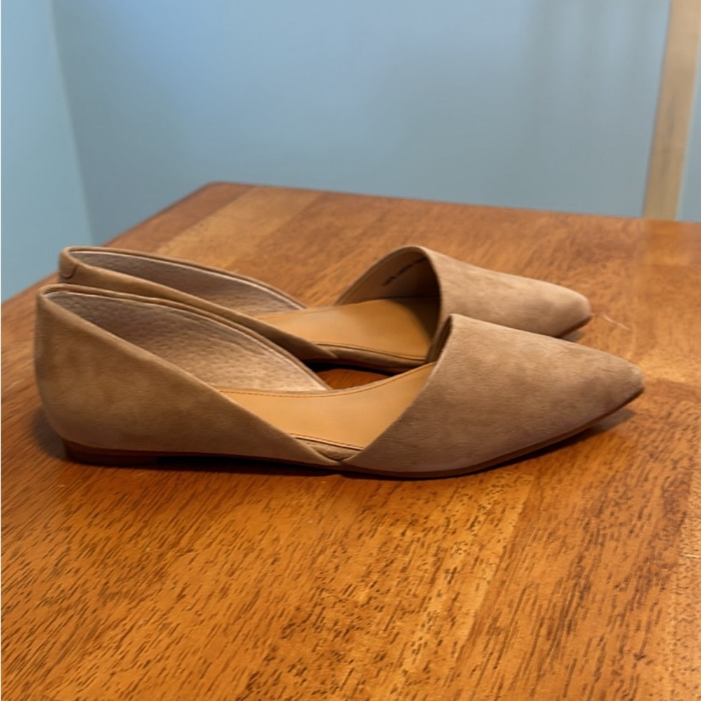 J Crew D’Orsay suede flats
